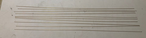 D-1081  brass wire  .0179  diameter  12" long  (10-pcs/pkg)