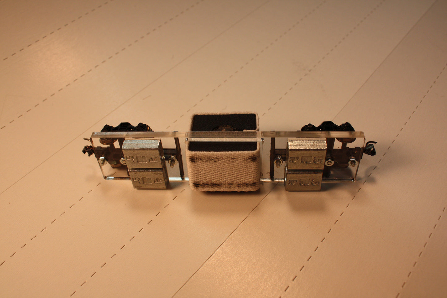 SOM - 1003 HO track cleaner car cleaning Strip Material (3 yards) used on Shine-O-Matic car and liquid tank cars (See additional info below on making slider block holder !)