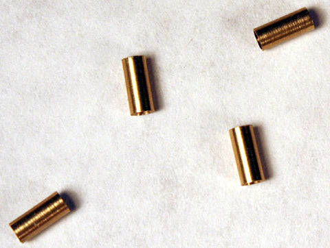 #12053 - Brass Sleeve - size   2mm ID X 2.4mm OD X 7/32" long (4 ea) Used to convert 2.4mm ID flywheels to fit 2mm OD motor shafts.  (pkg -4)