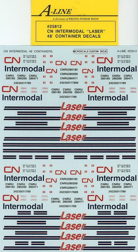 #25812 - CN Intermodal (White Containers - does 4-48 ft)
