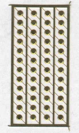 #50134 - Trailer & Container Tie Down Button Covers (Covers are etched brass.) (Pkg. of 48)