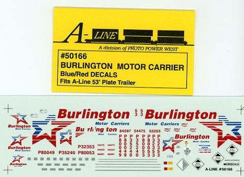 #50166 - 53' Plate Trailer - Burlington Blue & Red