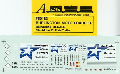 #50183 - 53' Plate Trailer - Burlington Blue & Black
