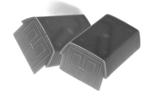 RPT 537-5251.59 Utility Caps Utility Pickup Box Cap, Non-operating side-opening doors on rear. 2-pieces per package, painted white with black trim and shaded windows. Includes (4) low-rise ladder racks
