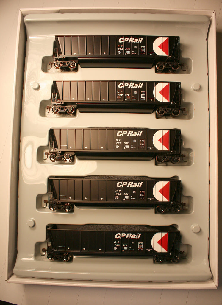 Ath-94916 - HO RTR CP Rail Bathtube Coal Gondola - removable loads (set of 5)
