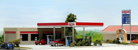 S-EX-001 - Modern Exxon Service Station Kit in HO Scale