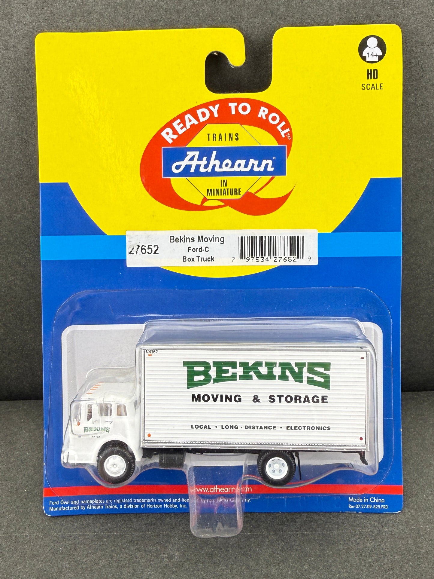 Athearn 27652 HO Bekins Moving Ford C Box Truck
