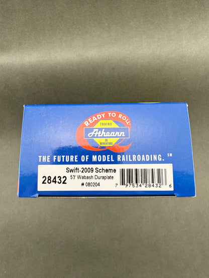 Athearn 28432 RTR #080204 53' Wabash Duraplate, Swift