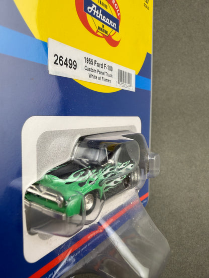 Athearn 26499 HO White w/ Flames 1955 Ford F-100 Panel Truck
