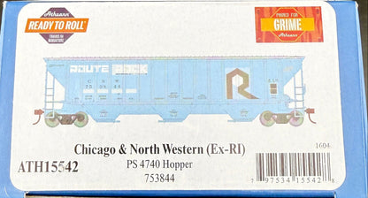 ATH 15542 HO RTR Prime for Grime 753844 PS 4740 Hopper Chicago and North Western Ex R1