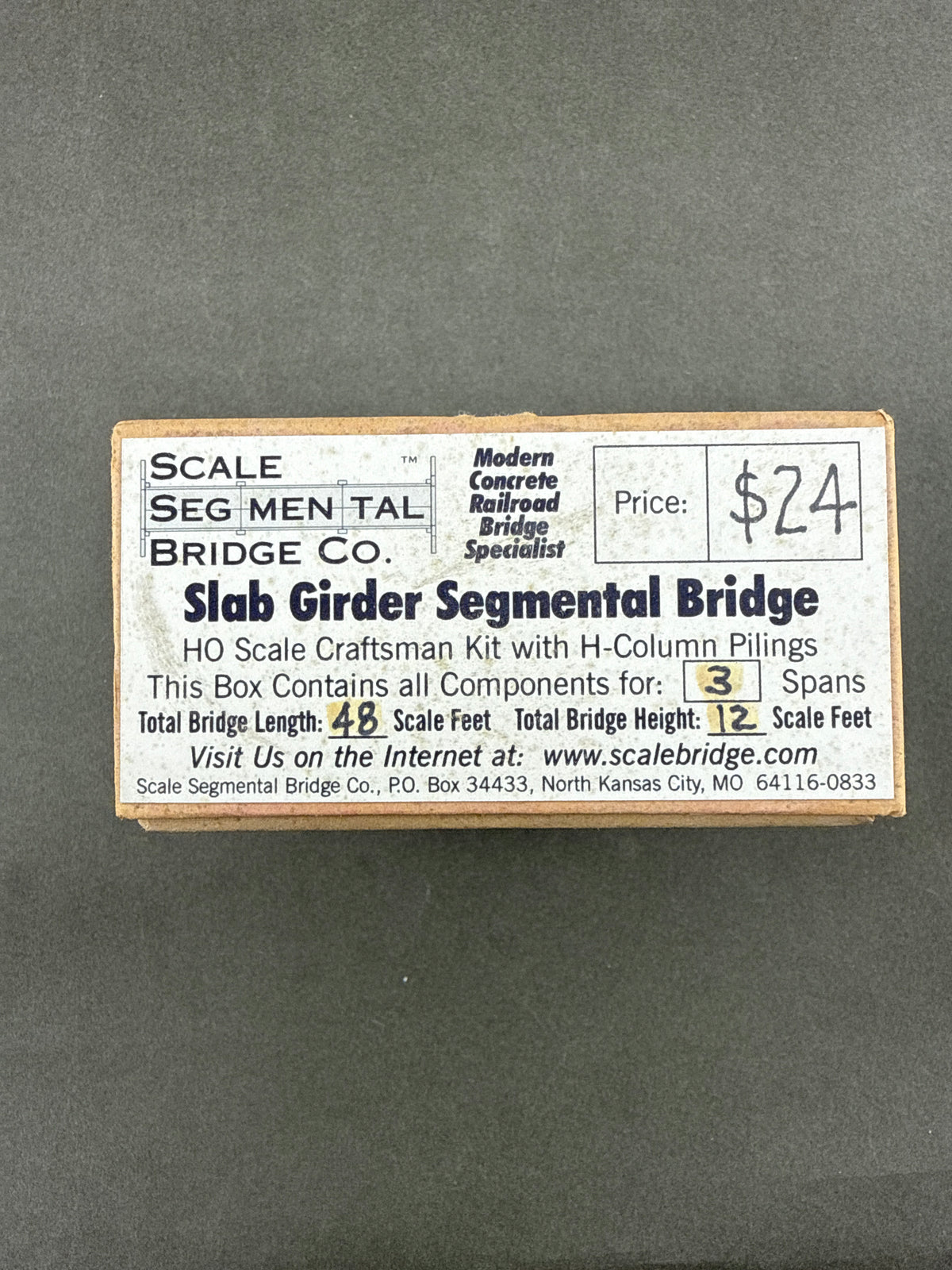 SSB Slab Girder Segmental Bridge HO Scale