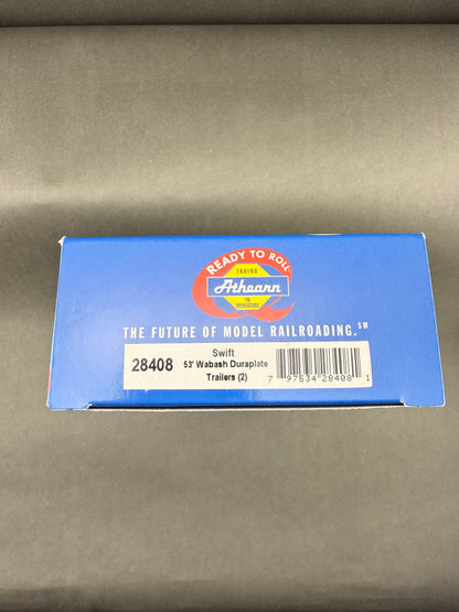 Athearn 28408 RTR 53' Wabash Duraplate 2-Pack, Swift