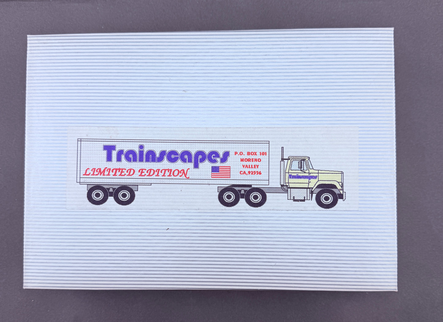 Trainscapes Limited Edition Truck #7 9 Axle Lowboy w/Load, 4 Axle Mack Tractor & Escort Vehicle 4 out of 50