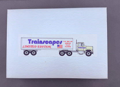 Trainscapes Limited Edition Truck #7 9 Axle Lowboy w/Load, 4 Axle Mack Tractor & Escort Vehicle 4 out of 50