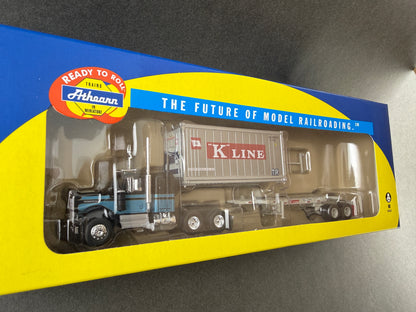 Athearn 92642 HO RTR Kenworth w/20' Container, K-Line #1