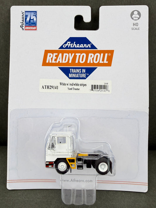Athearn 29141 HO RTR White w/ Red/White Stripes Yard Tractor