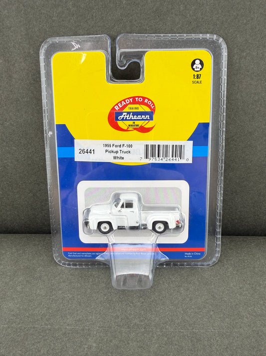 Athearn 26441 HO Scale White 1955 Ford F-100 Pickup Truck