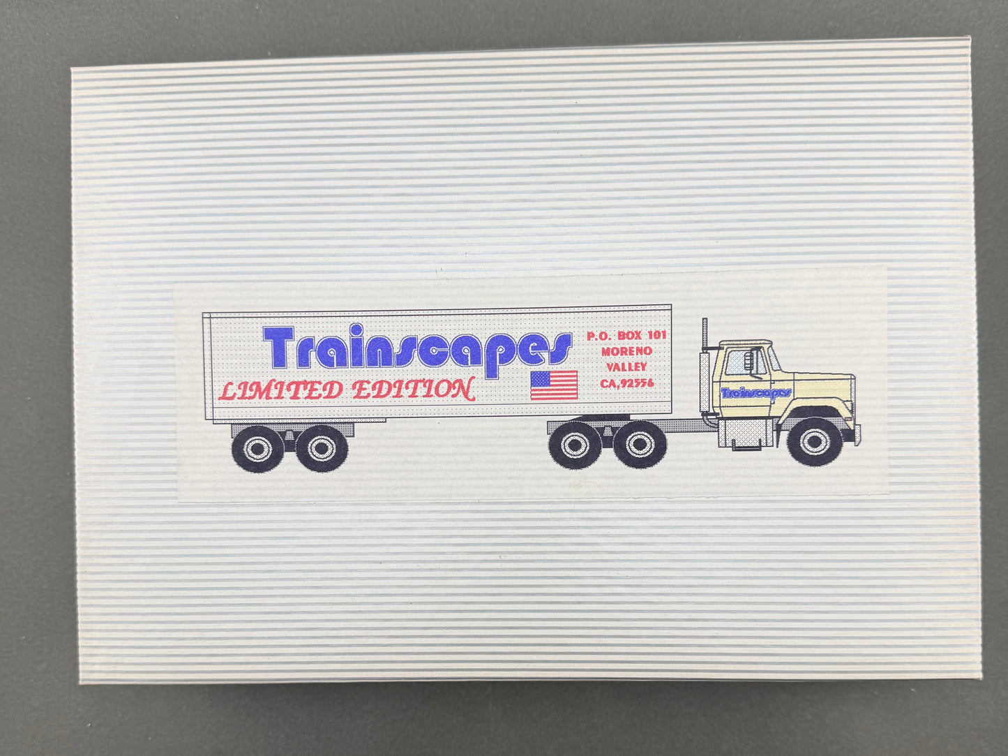 Trainscapes Limited Edition Truck #7 9 Axle Lowboy w/Load, 4 Axle Mack Tractor & Escort Vehicle 2 out of 50