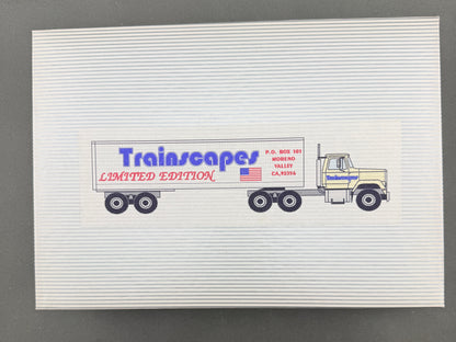 Trainscapes Limited Edition Truck #7 9 Axle Lowboy w/Load, 4 Axle Mack Tractor & Escort Vehicle 2 out of 50