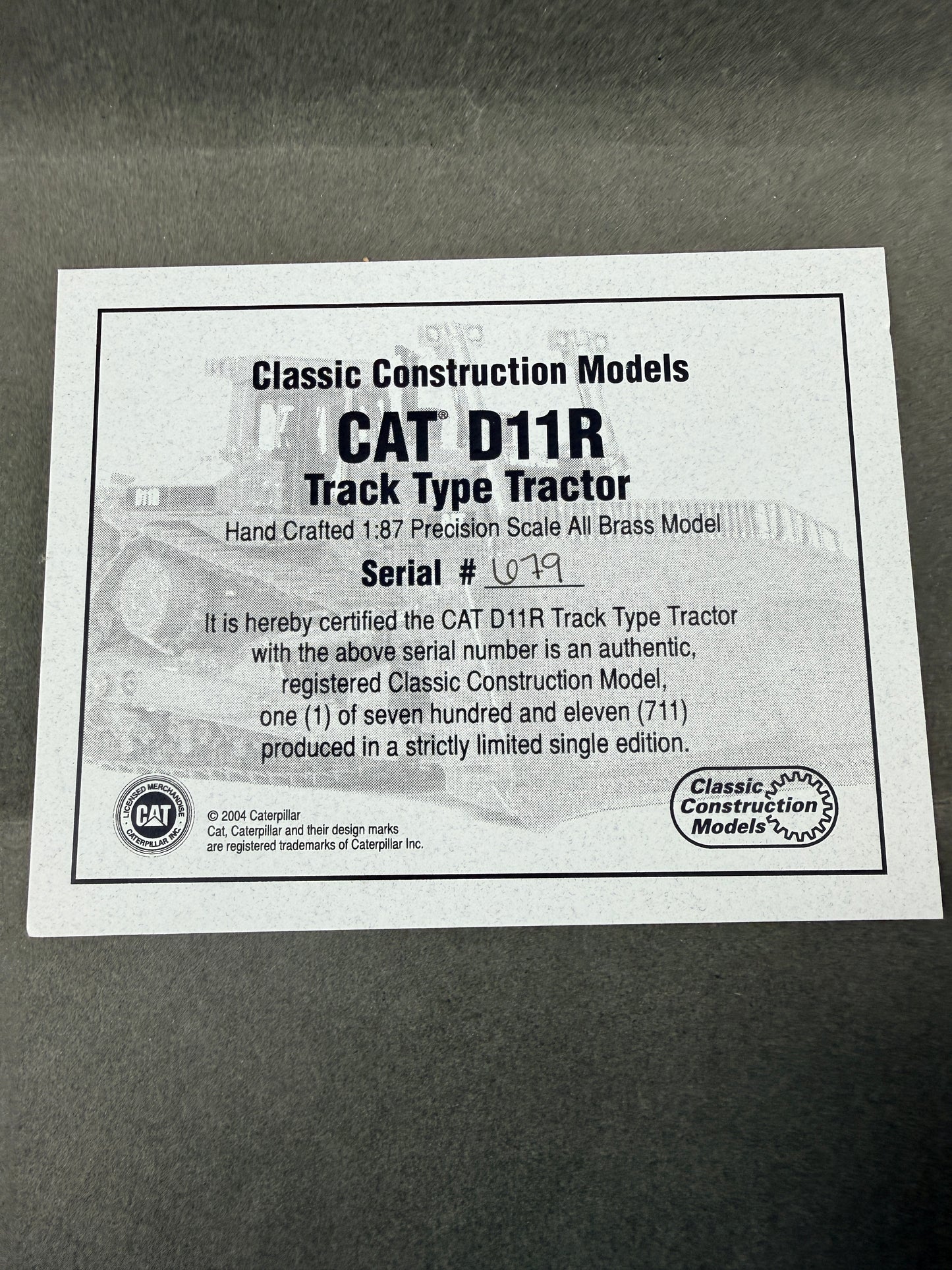 Classic Construction Models Caterpillar CAT D11R Track Type Tractor Limited Edition
