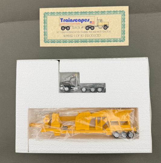 Trainscapes Limited Edition Truck #5 60' 3 Axle Portable Rock Crusher w/4 Axle Mack Tractor 1 out of 50