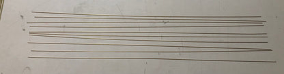 PPW 1081  brass wire  .0179  diameter  12" long  (10-pcs/pkg)