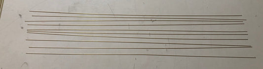 1081  brass wire  .0179  diameter  12" long  (10-pcs/pkg)
