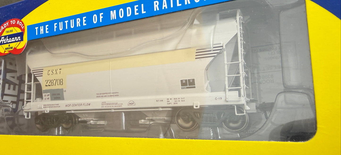 ATH 15491 HO RTR  228708 ACF 2970 2 Bay Covered Hopper CSX  Ex Wm