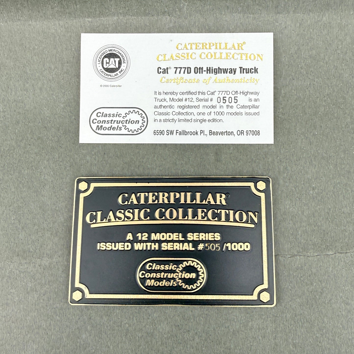 Classic Construction Models Caterpillar CAT 777D Off Highway Truck Limited Edition