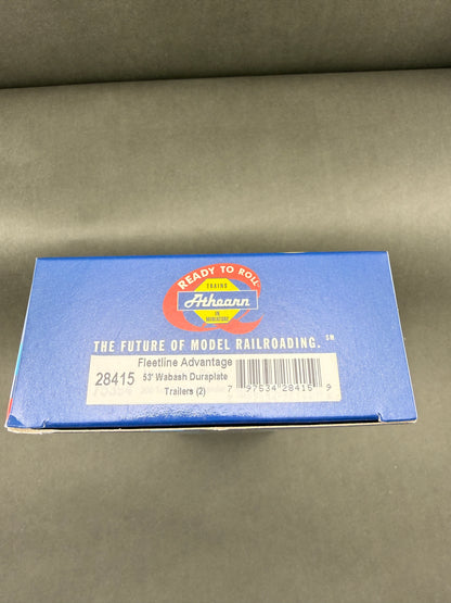 Athearn 28415 RTR 53' Wabash Duraplate 2-Pack, Fleetline Advantage