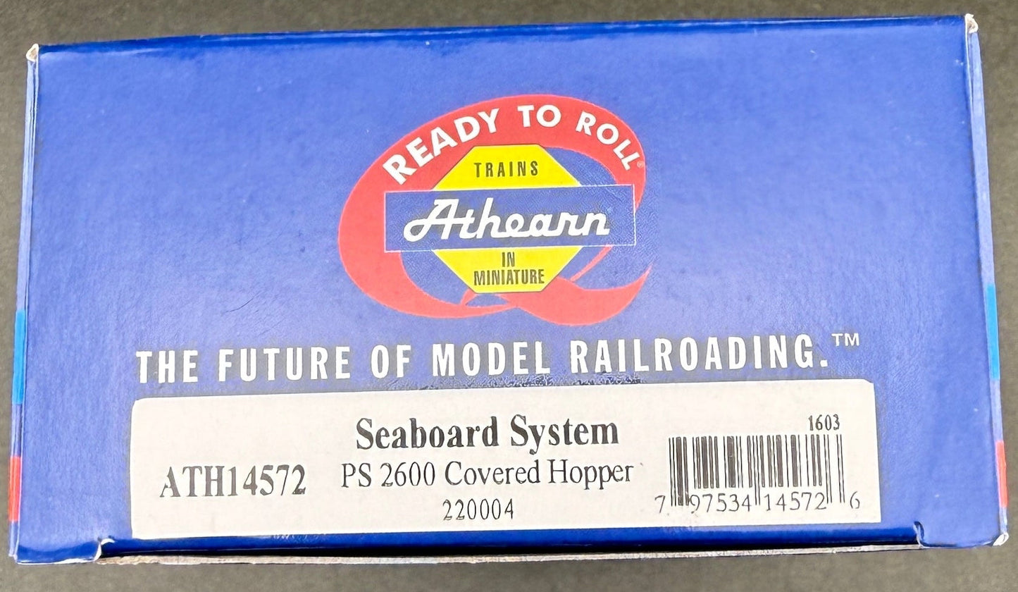 ATH 14572 HO RTR  220004 ACF 270 2 Bay Covered Hopper Seaboard System