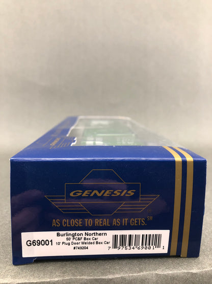 G69001 Burlington Northern 50' PC&F Box Car 10' plug door welded box car