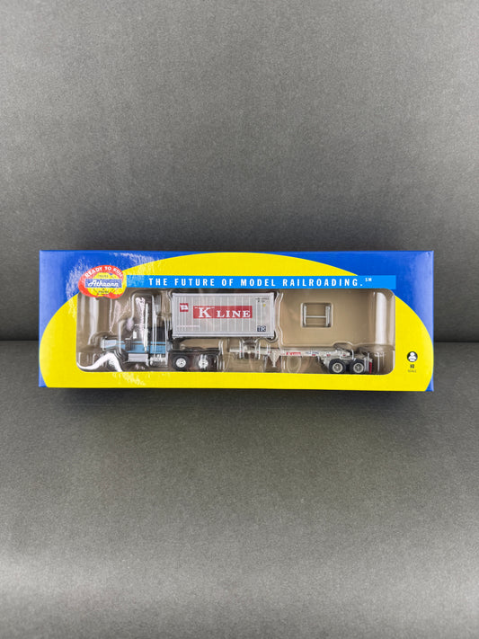 Athearn 92642 HO RTR Kenworth w/20' Container, K-Line #1