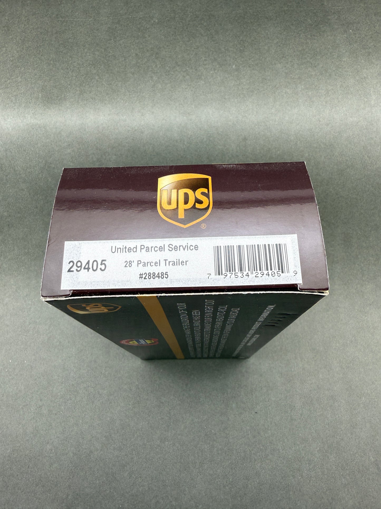 Athearn 29405 HO Scale #288085 28' Parcel Trailer, UPS