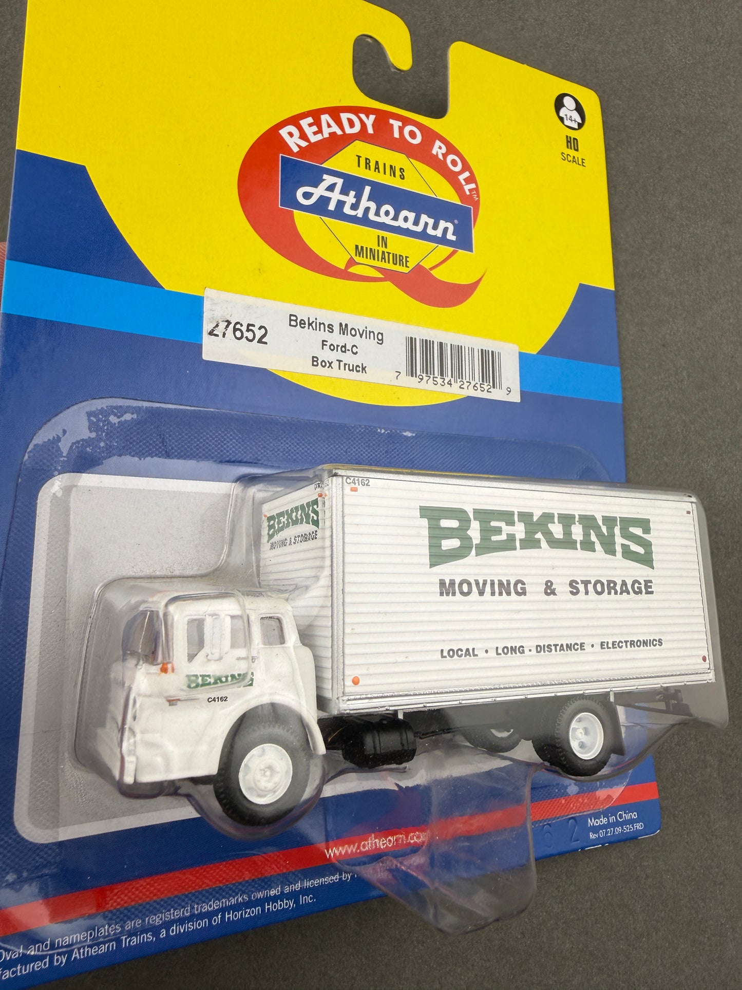 Athearn 27652 HO Bekins Moving Ford C Box Truck