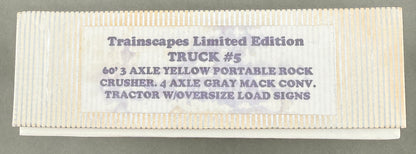 Trainscapes Limited Edition Truck #5 60' 3 Axle Portable Rock Crusher w/4 Axle Mack Tractor 1 out of 50