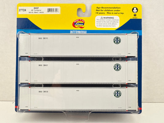 27724 Athearn BNSF 48’ container (3-pack) 
Intermodal