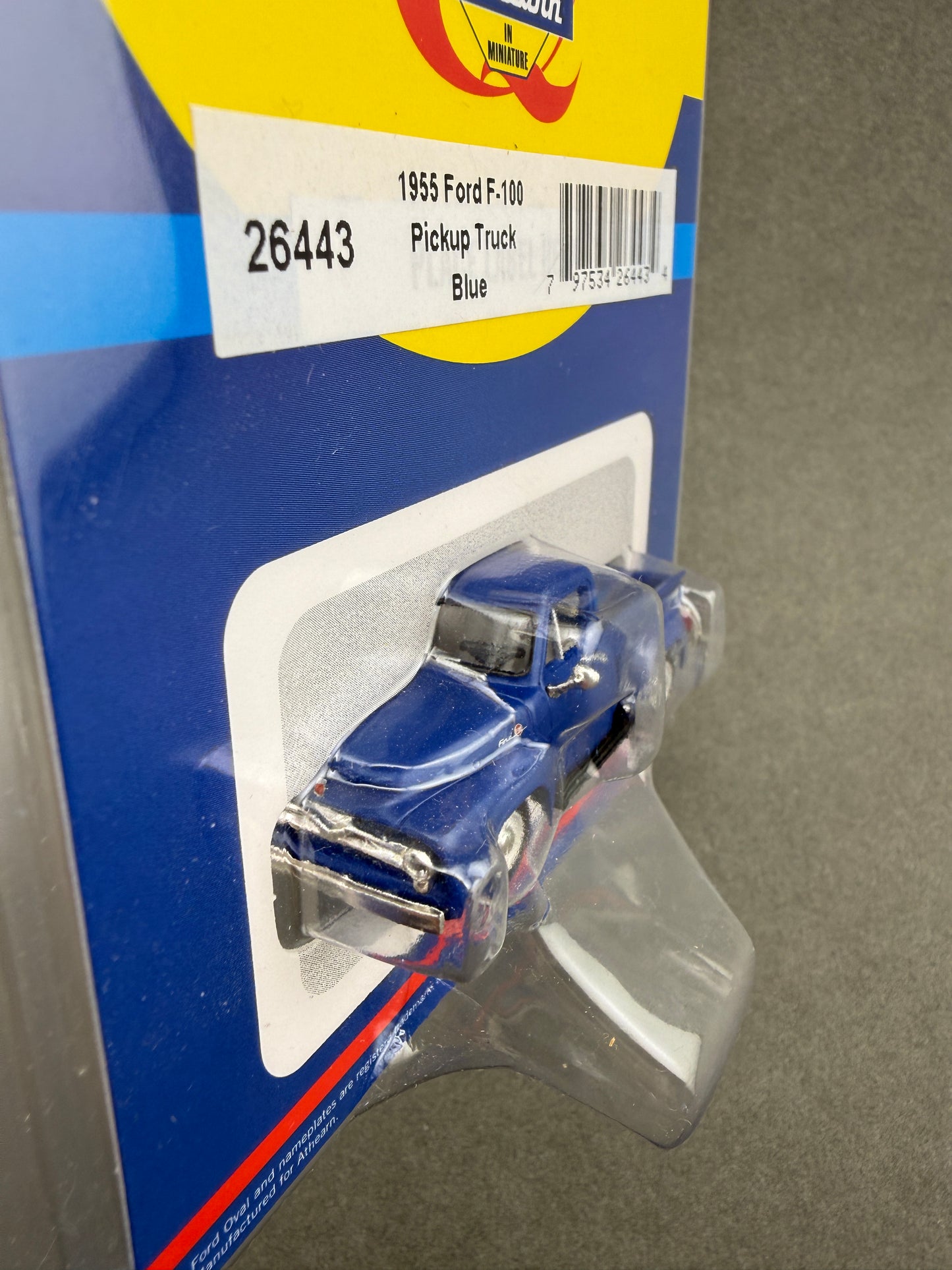 Athearn 26443 HO Scale Blue 1955 Ford F-100 Pickup Truck