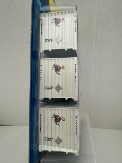 ATH 26577 National Fast Freight 53' Jindo Container 3 pack Intermodal