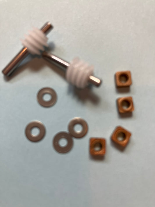 40000 - Worm Gear Set (pair) for Power Trucks (shaft size  .093 - 3/32" shaft size)