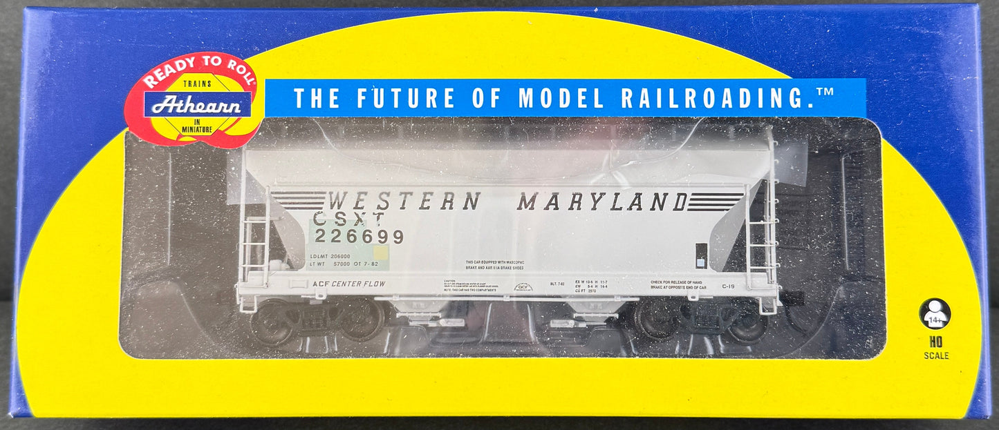 ATH 15493 HO RTR 226699 ACF 270 2 Bay Covered Hopper CSX  Ex Wm