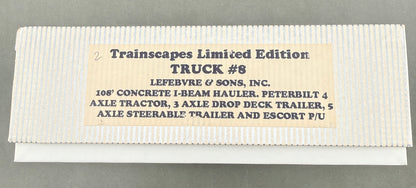 Trainscapes Limited Edition Truck #8 Lefebvre & Sons 108' Concrete I-Beam Hauler with Escort 2 out of 75