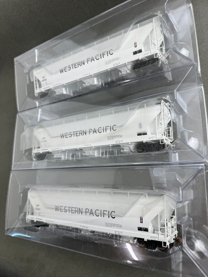 ATH ATHG15477 HO 11990 11998 12000 4600 Covered Hopper 3 Pack Western Pacific