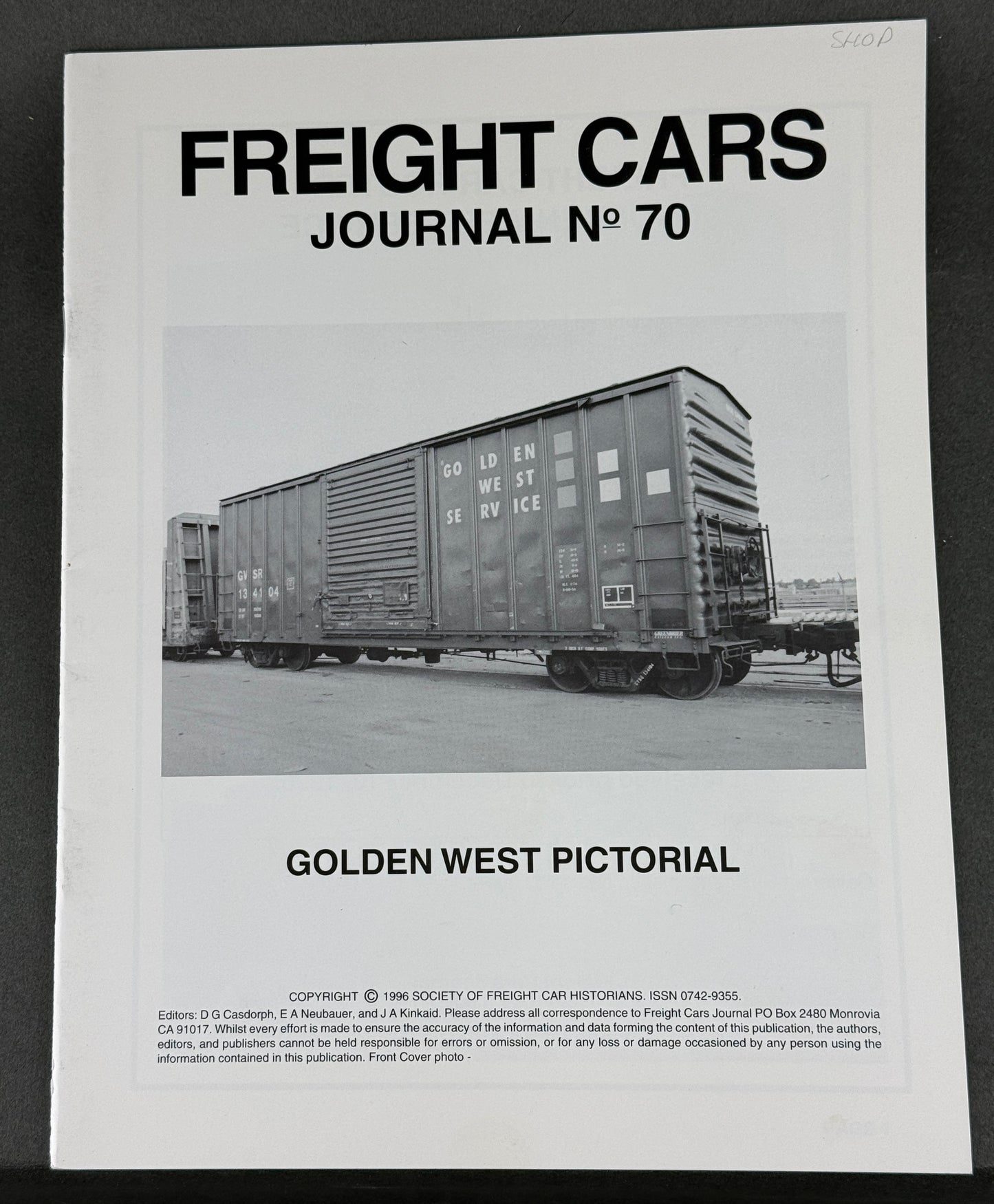 BK 70 Freight Cars Journal no 70 Golden West Pictorial