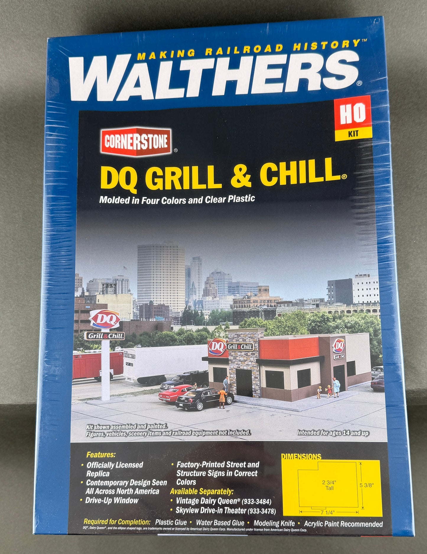 Walthers Cornerstone 933-3485 DQ Grill & Chill Building Model Train Kit