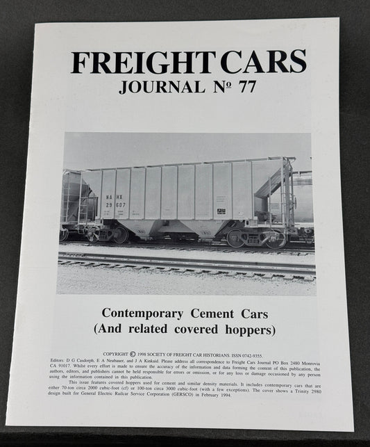 BK 77 Freight Cars Journal no 77 Contemporary Cement Cars (And related covered hoppers)