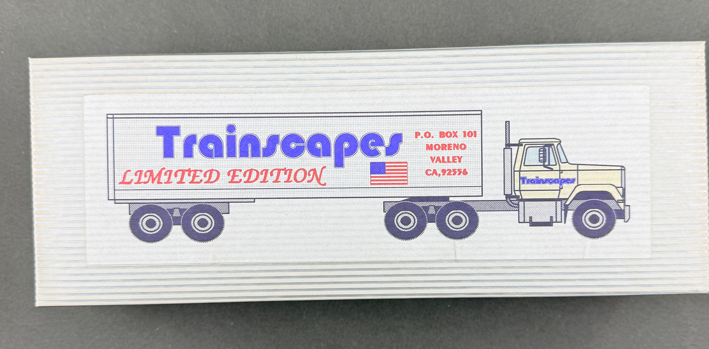 Trainscapes Limited Edition Truck #2 DBL Axle 45' Outside Frame Flatbed Trailer w/ 3 Axle KW Tractor 1 out of 50