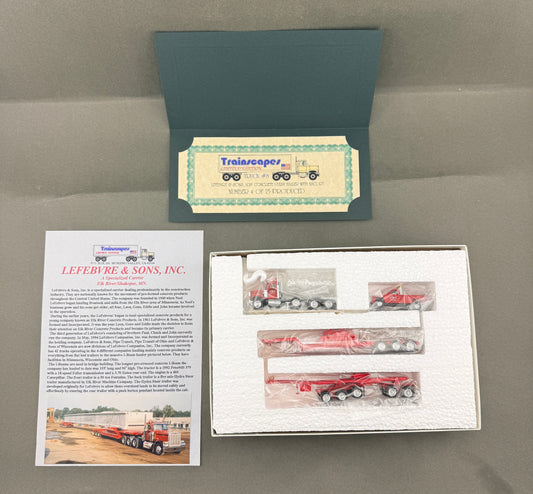 Trainscapes Limited Edition Truck #8 Lefebvre & Sons 108' Concrete I-Beam Hauler with Escort 4 out of 75