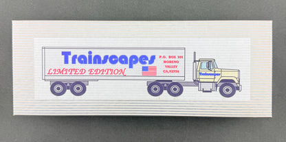 Trainscapes Limited Edition Truck #2 DBL Axle 45' Outside Frame Flatbed Trailer w/ 3 Axle KW Tractor 2 out of 50