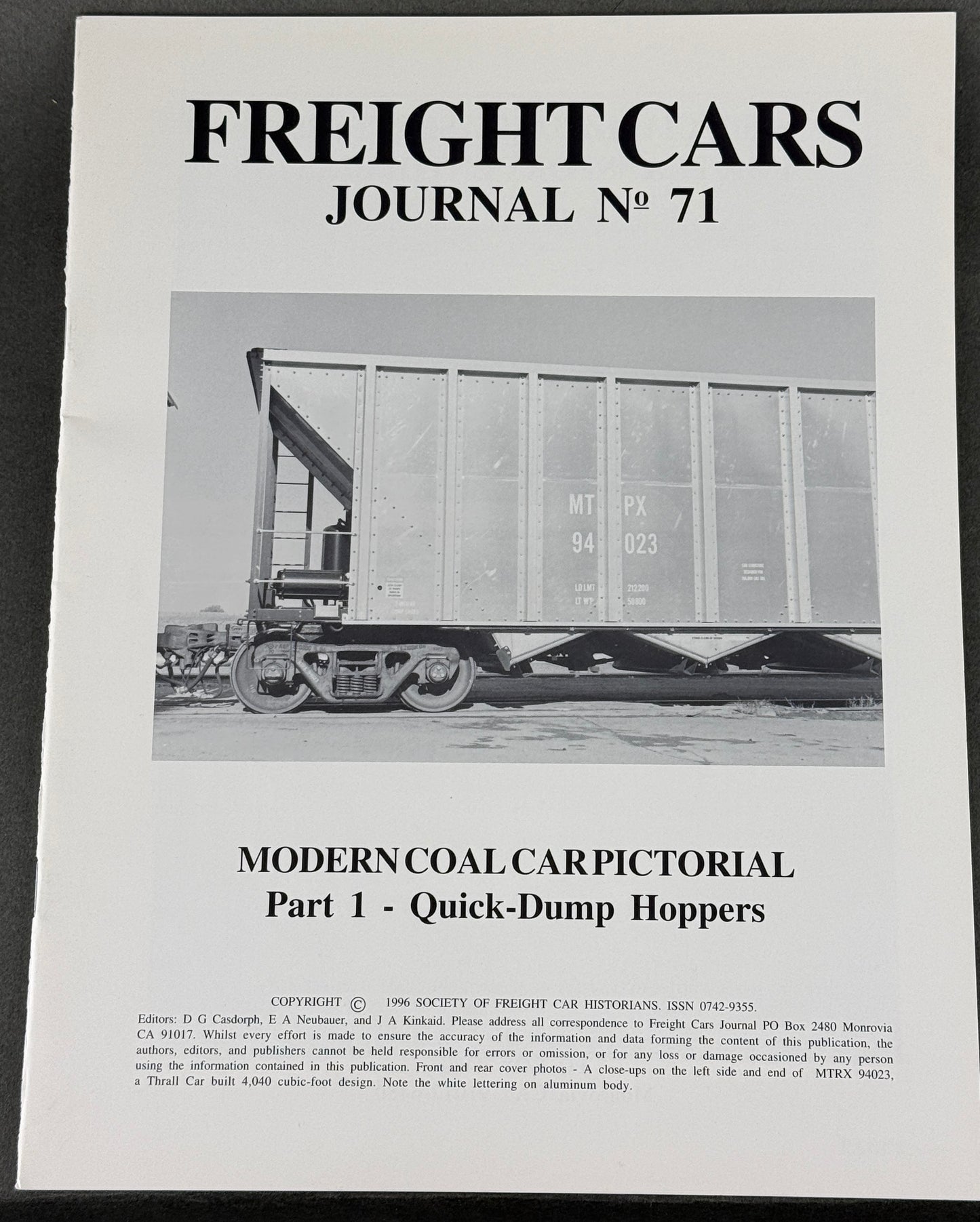BK 71 Freight Cars Journal no 71 Modern Coal Car Pictorial part 1 - Quick-Dump Hoppers